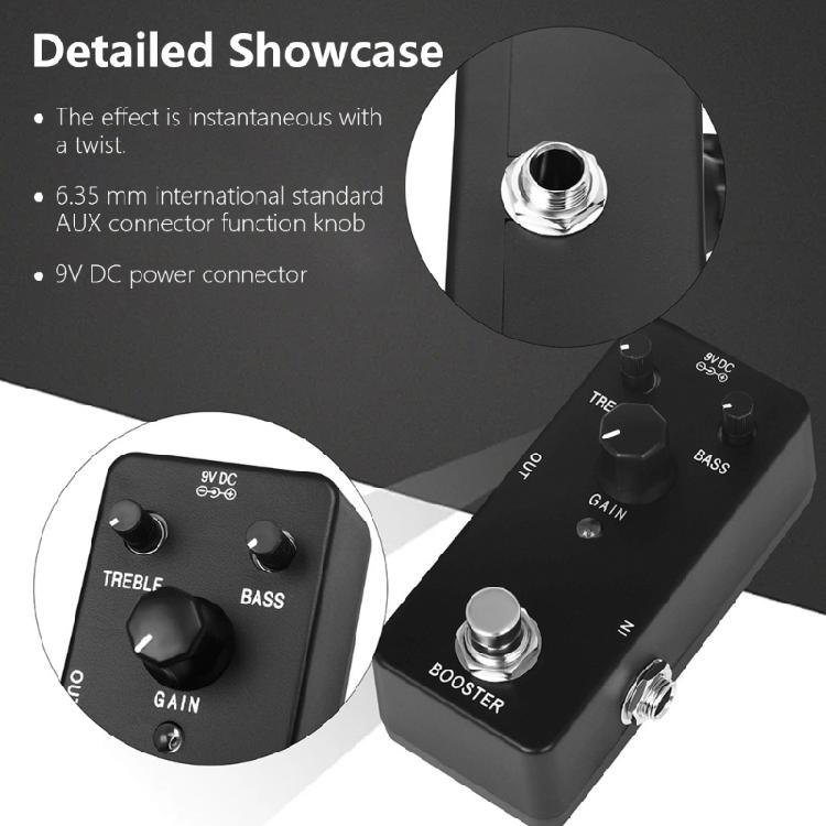 Gitarren-Booster-Pedal Boost-Effekt-Pedale Reine Signalverstärkung Sound