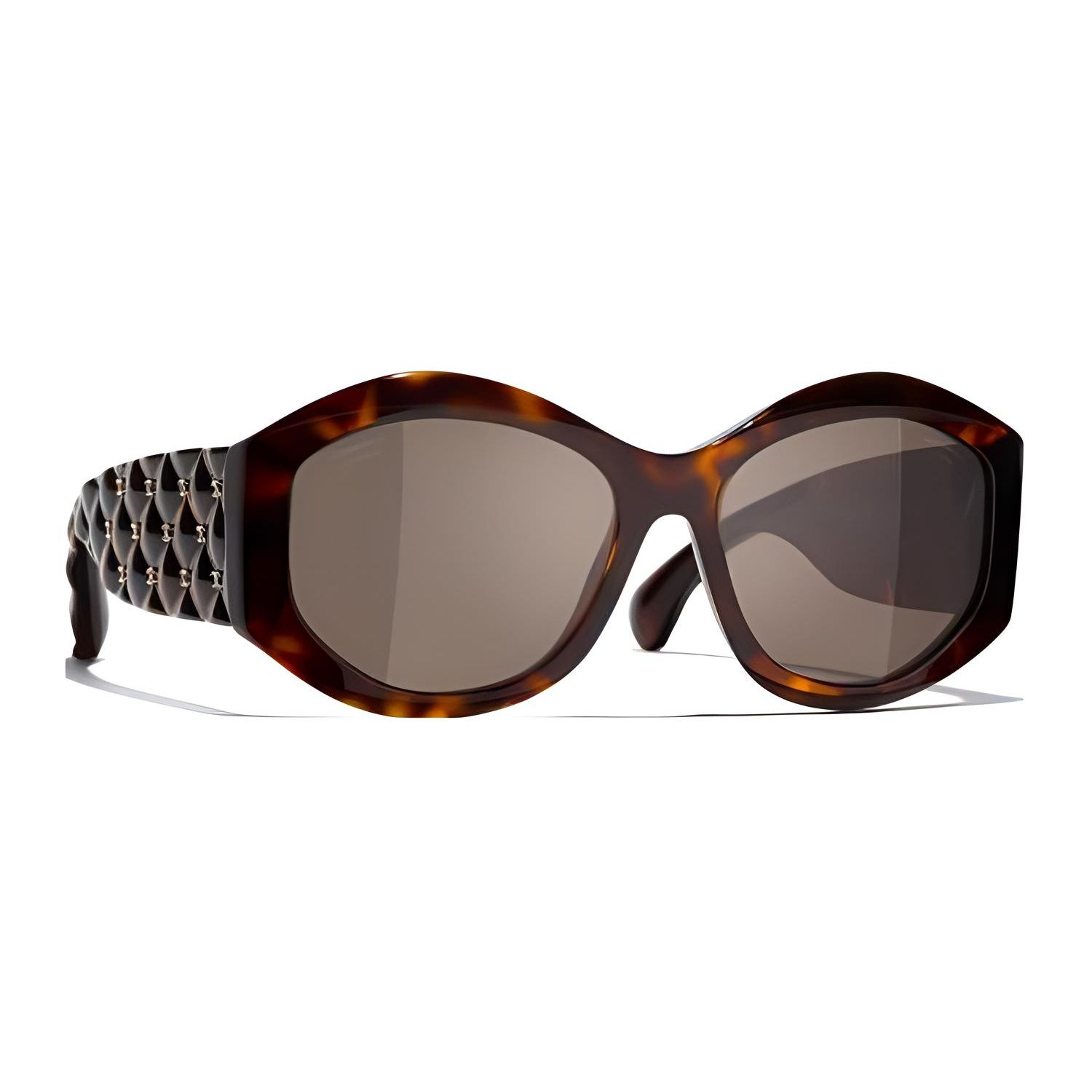 

Chanel Logo Acetate Irregular Frame Sunglasses Women sunglasses Tortoiseshell CH5486C71483 56,Tortoiseshell