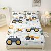Cute cartoon little dinosaur pattern bed hat four-piece bedding set bedroom dormitory bedding decoration