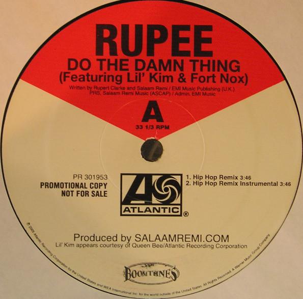 

12inch Record RUPEE - Do The Damn Thing PR301953 Atlantic 2005 US Rap & Hip-Hop/R&B Used