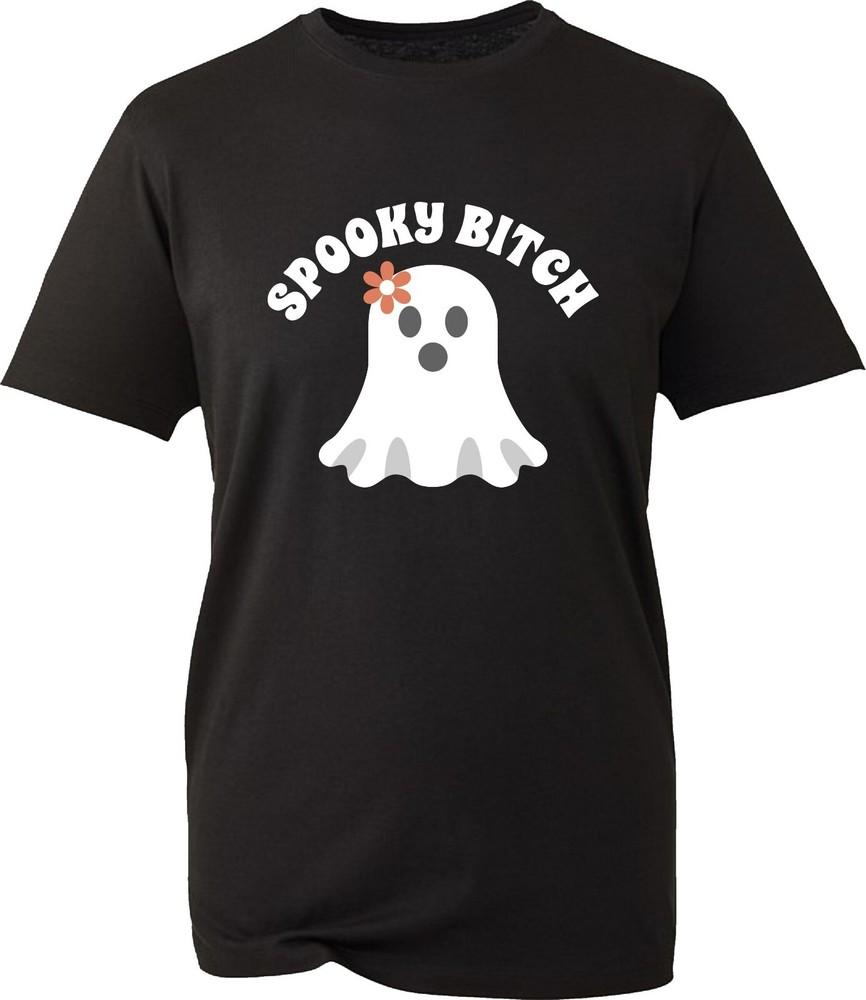 Spooky Bitch Happy Halloween Festive Tshirt Horror Scary Trickortreat Gift Top