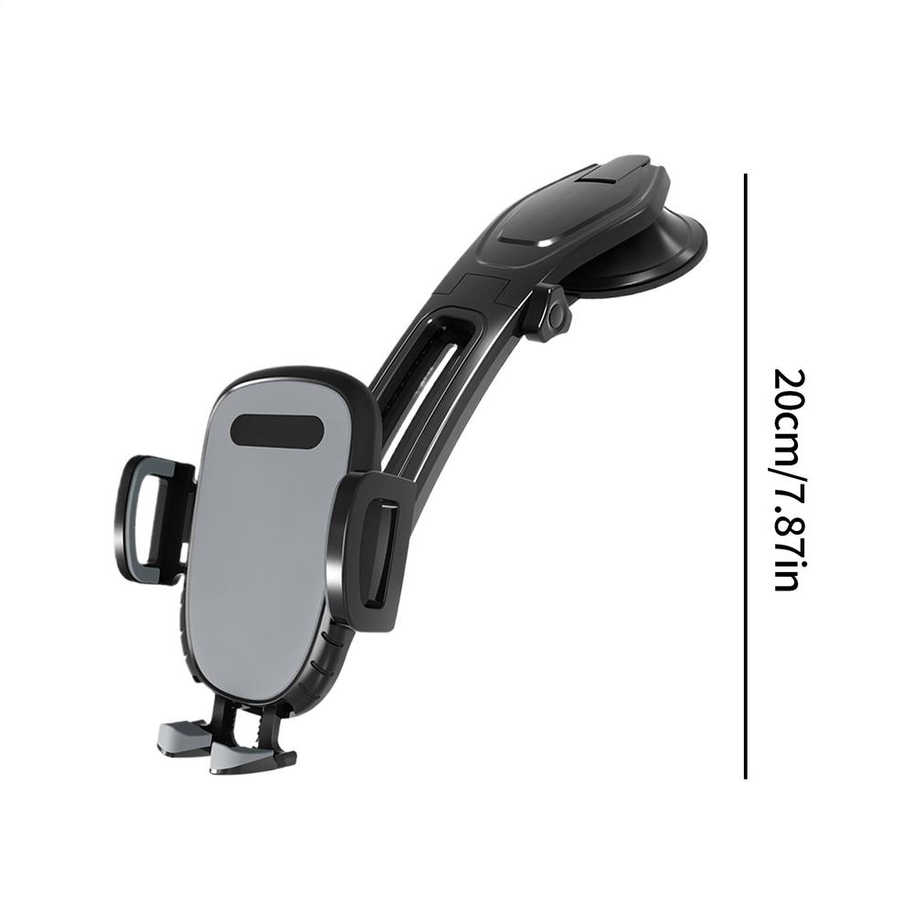 Car Phone Holder 360 Degree Rotating Stand Downward Bending Dashboard Cell Phone Holder for Automotive Windshield Navigation