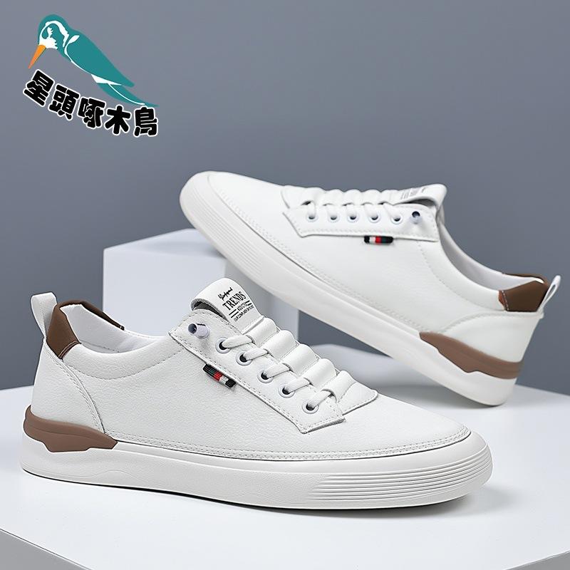 Spring and summer four seasons men's casual business leather shoes soft sole soft surface comfortable breathable anti-shoes
