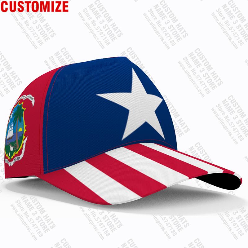 Liberia Male Youth Diy Free Custom Made Name Number Hat Nation Flag Lr Liberian Country College Print Photo Baseball Caps