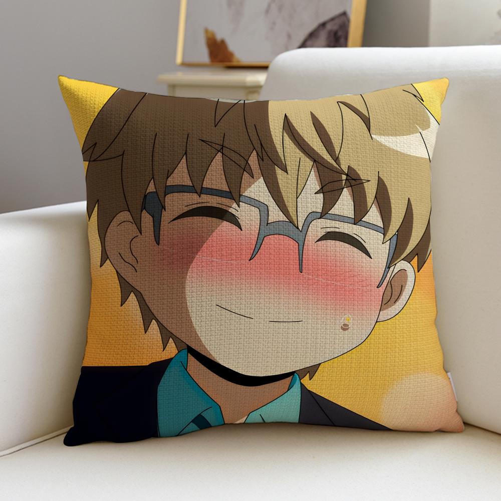 Recovery of an MMO JunkieS Cushion Cover Breathable and skinfriendly linen pillowcase square removable and washable cushion
