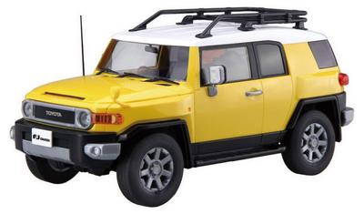 Model auta Fujimi řady NEXT Toyota FJ Cruiser tónově barevný plastový model auta NX10 1/24 č.10 (Dvě žluté)