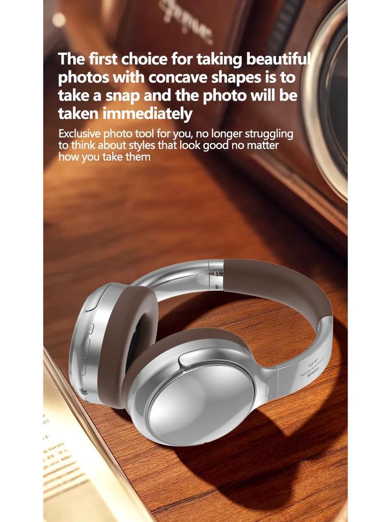 VJE901 Wireless Bluetooth Retro Over-Ear Sports Metal Retractable Headphones