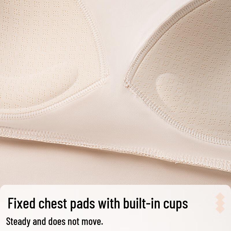 Nuodingxiu Cooling Mesh Yoga Sports Top with Built-in Bra