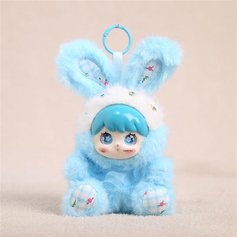 Cute Rabbit Plush Keychain Soft Vinyls Toy With PP Cotton Filling Key Chain For Bags And Car Decors 20cm Height