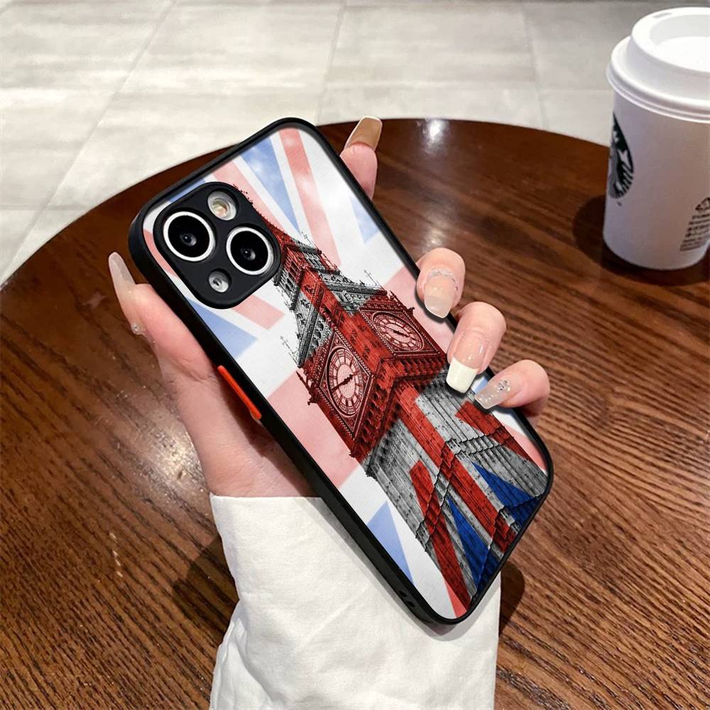 USA & UK Flaggen Hülle Für iPhone X XR XS 11 12 13 14 15 16 pro MAX mini Handyhülle Matt stoßfest