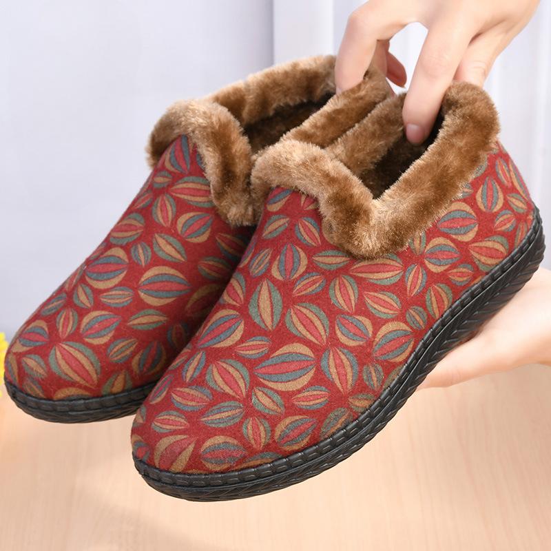 New Cotton-padded and Thickened Shoes for Women, Warm Cloth Shoes for Middle-aged and Elderly Mothers