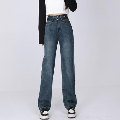 Autunno 2022 nuovo Pantalone Denim a Gamba Larga Baggy Casual Streetwear Classico Dritto Vintage Jeans Tendenza Harajuku Donna a Vita Alta
