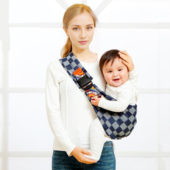 Porte-bébé d'épaule réglable pour nouveau-nés et tout-petits de 5 mois à 3,5 ans Ergonomique Capacité de charge 50 lbs Soutient le développement sain des hanches et de la colonne vertébrale Écharpe