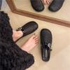 Fashion Women's Half-cup Slippers 2025 New Women Woven Hollow Roman Slippers Summer  Mules Female Shoes