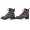 Pristine Michael Kors Short Boots  Combat Boots Brown Black Synthetic Women 6.5 Used