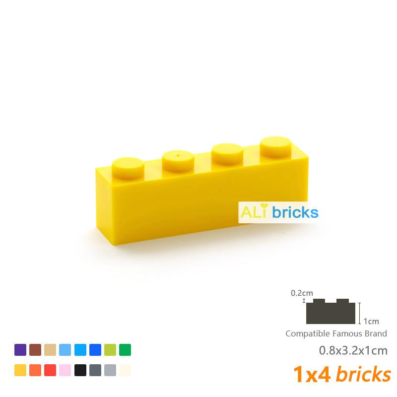 24pcs/lot Bulk Blocks Building Bricks Thick 1X4 Educational Assemblage Construction Toys for Children Size Compatible With 3010