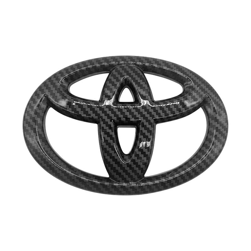 

Car Steering Wheel Decorative Stickers Carbon fiber Emblem For Toyota Hilux Prius Avensis Auris Verso Corolla Camry Accessories