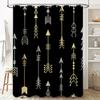 Black Shower Curtain With Arrowhead Design Modern Bathroom Decor For Home Decoration Supplies