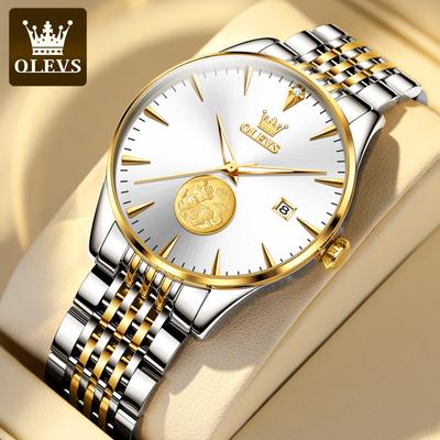 Markenuhr, wasserdicht, leuchtend, Pixiu, automatisches mechanisches Armband, Kalender, Business-Herrenuhr, Herrenuhr