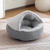 KAPAXION Plush Semi-Enclosed Winter Pet Bed