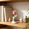 Einzigartige Romantische Geschenke Moderne Rosen-Skulptur, 3D-gedruckte minimalistische Blumendekoration, Abstrakte Innenraumdekoration Blumenstatue für Zuhause Büro,