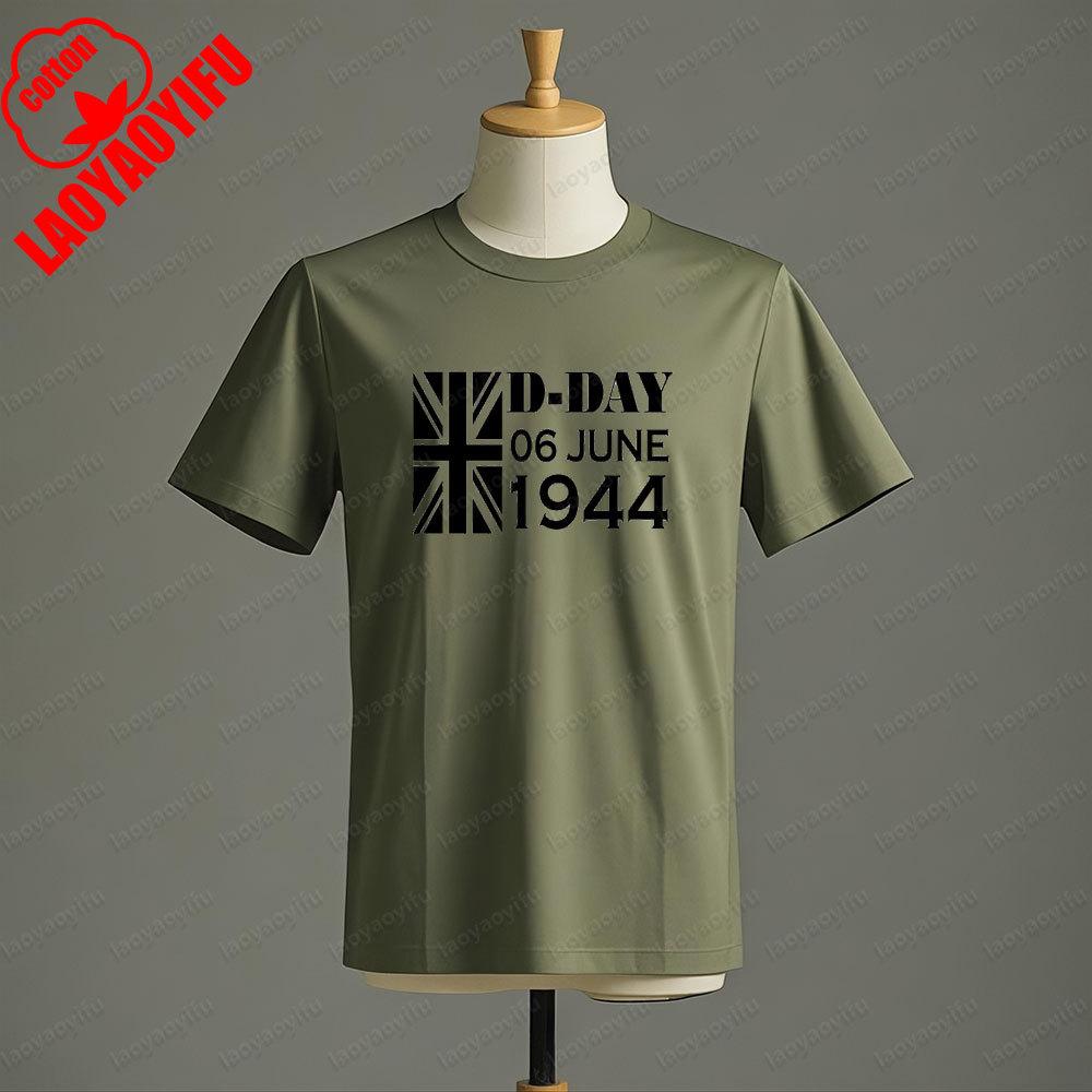 DDay T Shirt Normandy Landings 81st Anniversary 19442025 Tshirt Gifts for Veterans Mens Summer Crewneck Cotton Short Sleeve