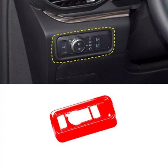 Car Headlight Switch Control Frame Cover For Ford Explorer - Bright Red