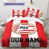 Benutzerdefinierter Name PSV Fanartikel Bettwäsche, Steppbett-Set Bettbezug Kissenbezug Zuhause Geburtstagsgeschenk (1 Bettbezug + 2 Kissenbezüge, ohne Füllung)
