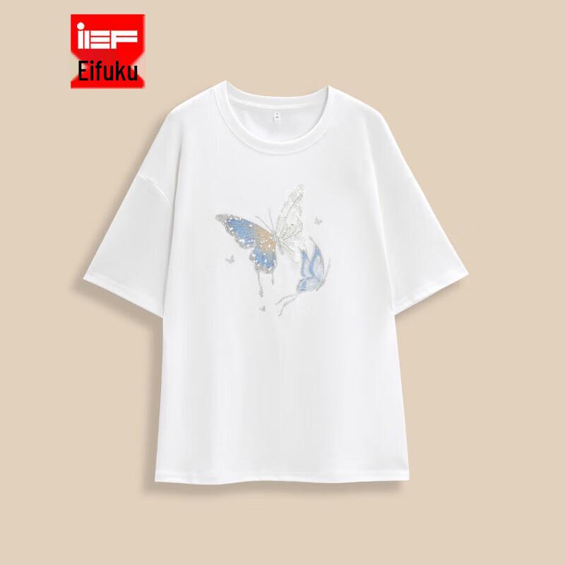 IEF 2026 Summer Butterfly Print T-Shirt One Size