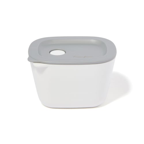 Francfranc Complete 5-Piece Lunch Box Set (White) with Chopsticks, Chopstick Holder, and Drawstring Bag, Dishwasher Safe