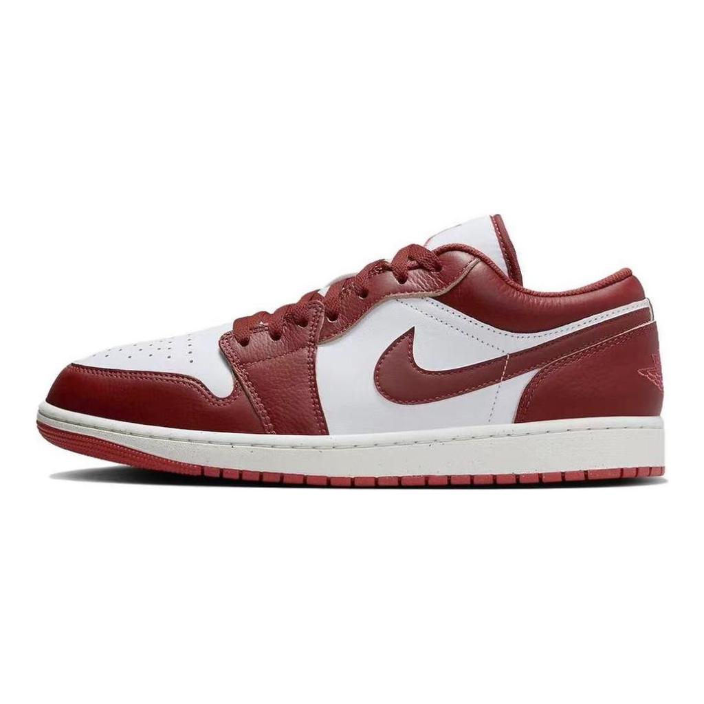 Jordan Air Jordan 1 Vintage Basketball Shoes Men's Low Top Red White FJ3459-160(Team59-)