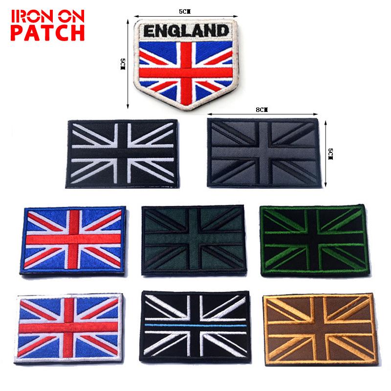Toppa Ricamata Termoadesiva Bandiera Regno Unito – 7 X 4,5 Cm – 100% Poliestere, Lavabile