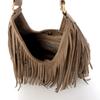Suede Fringe Semi-shoulder Bag