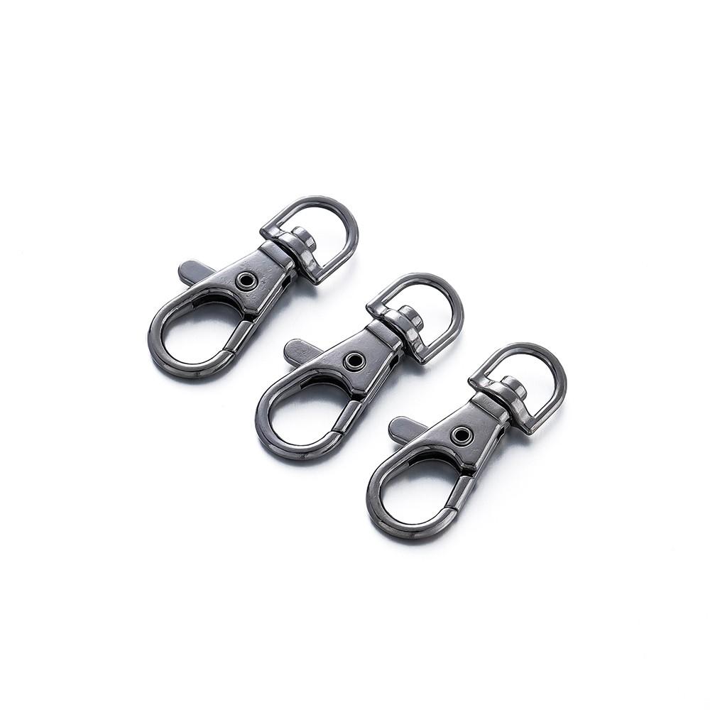 10Pcs/Lot Swivel Lobster Clasp Hooks Keychain Split Key Ring Connector for Bag Belt Dog Chains DIY Jewelry Making Findings