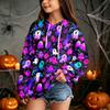 Kids Casual Halloween Print Hoodie for Holiday and Everyday Wear