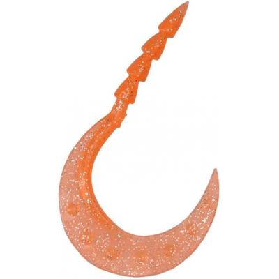 Daiwa Daiwa  Thai Lava Necktie  Red Teeth  Worm  Tamagami Turbo  SIngle  Curly  3.6 In  Various Red Teeth  Orange