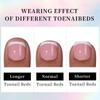 120Pcs Fake Toenails Nude Pink Short Square French Line False Toe Nails Detachable Press On Toenails Acrylic Soft ToeNails Tips