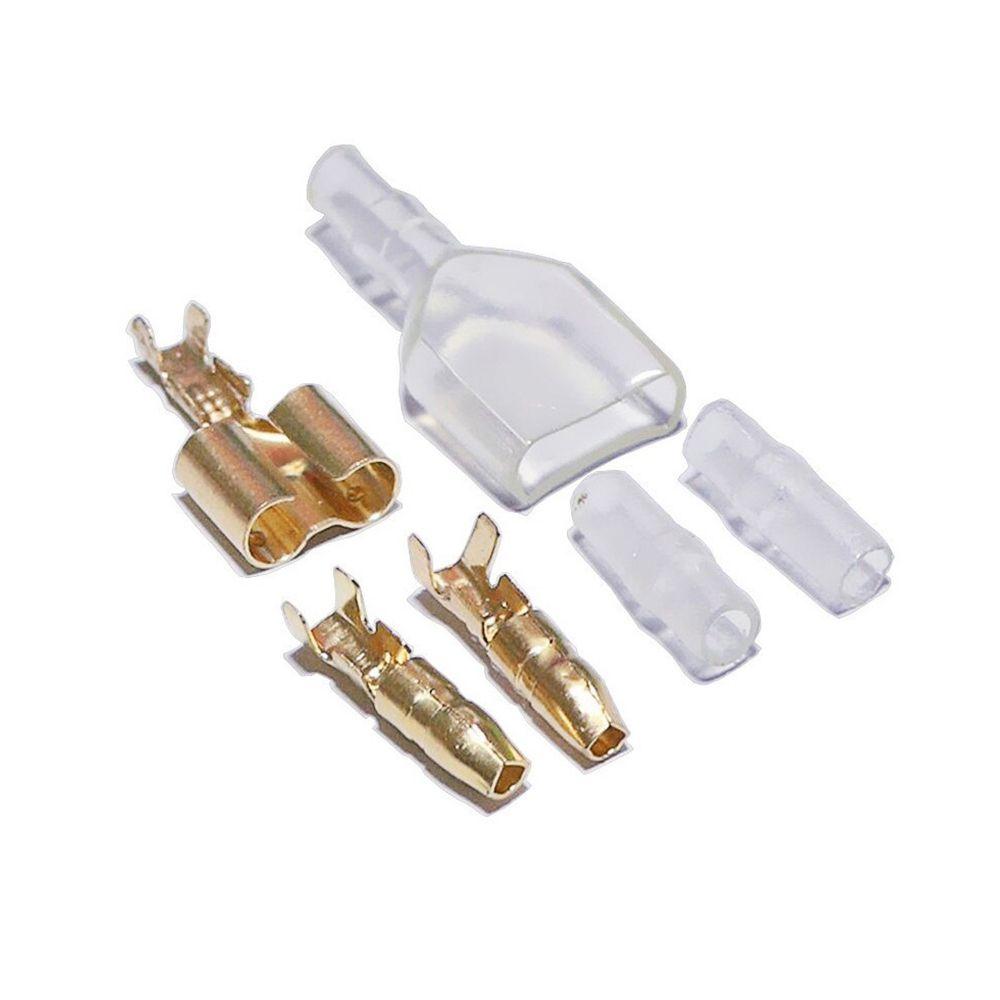 Tin Plated Copper Material Wire Connection Terminal Connector Set Transparent Sheath Male Female