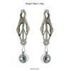 Chaquj Erotic Nipple and Labia Clamps with Gravity Ball Pendant