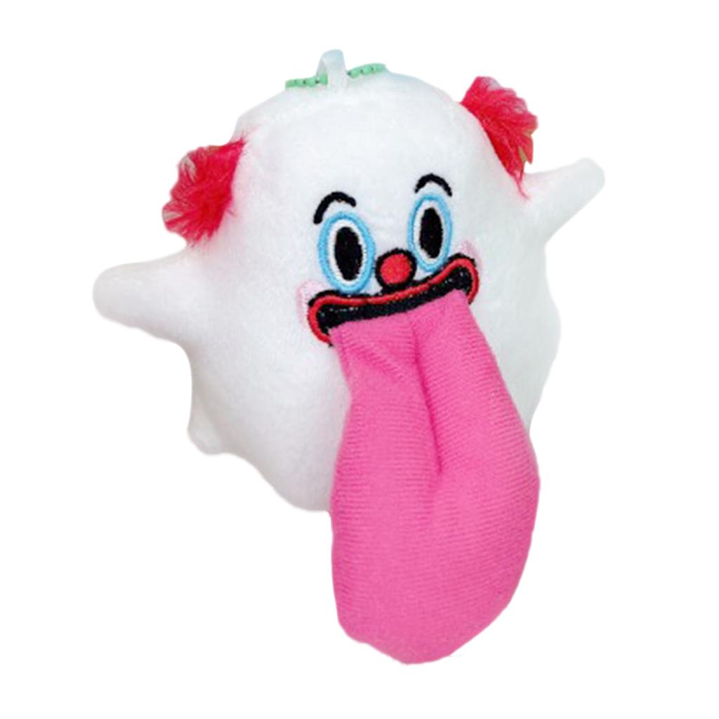 Spitting Tongue Plush Keychain Ornament Cute Little Ghost Hanging Decoration for Backpack Type 1