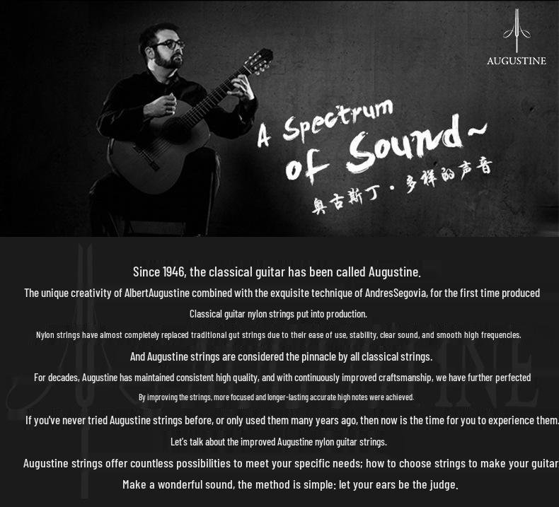 AUGUSTINE Augustine Classic Red Nylon Guitar Strings Set - Treble & Bass Tension