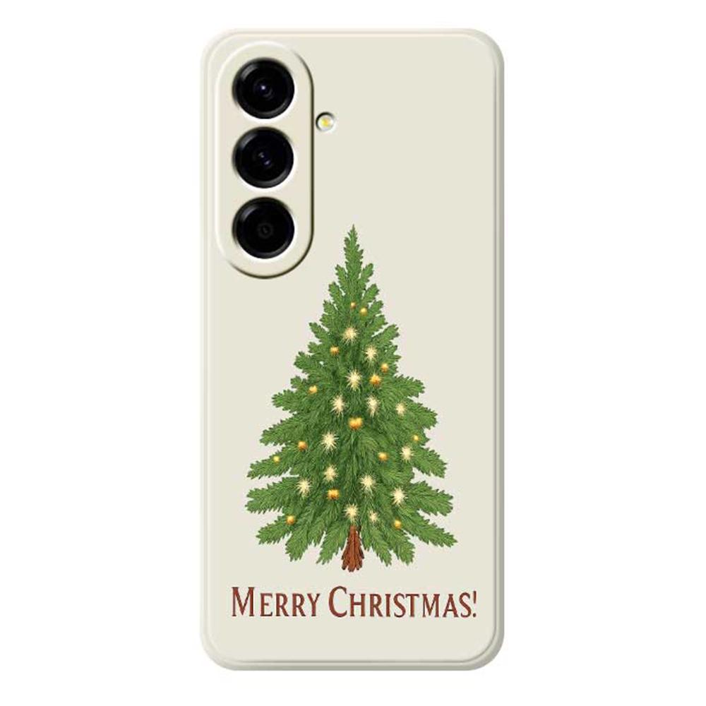 For Samsung Galaxy A56 5G Case Christmas Tree Pattern Printing Straight Edge TPU Phone Back Cover