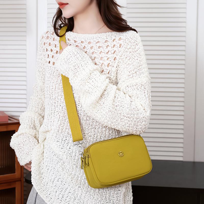 Damentasche Mehrfachtaschen Nylon-Tasche Muttertasche Einfarbig Umhängetasche Crossbody-Tasche