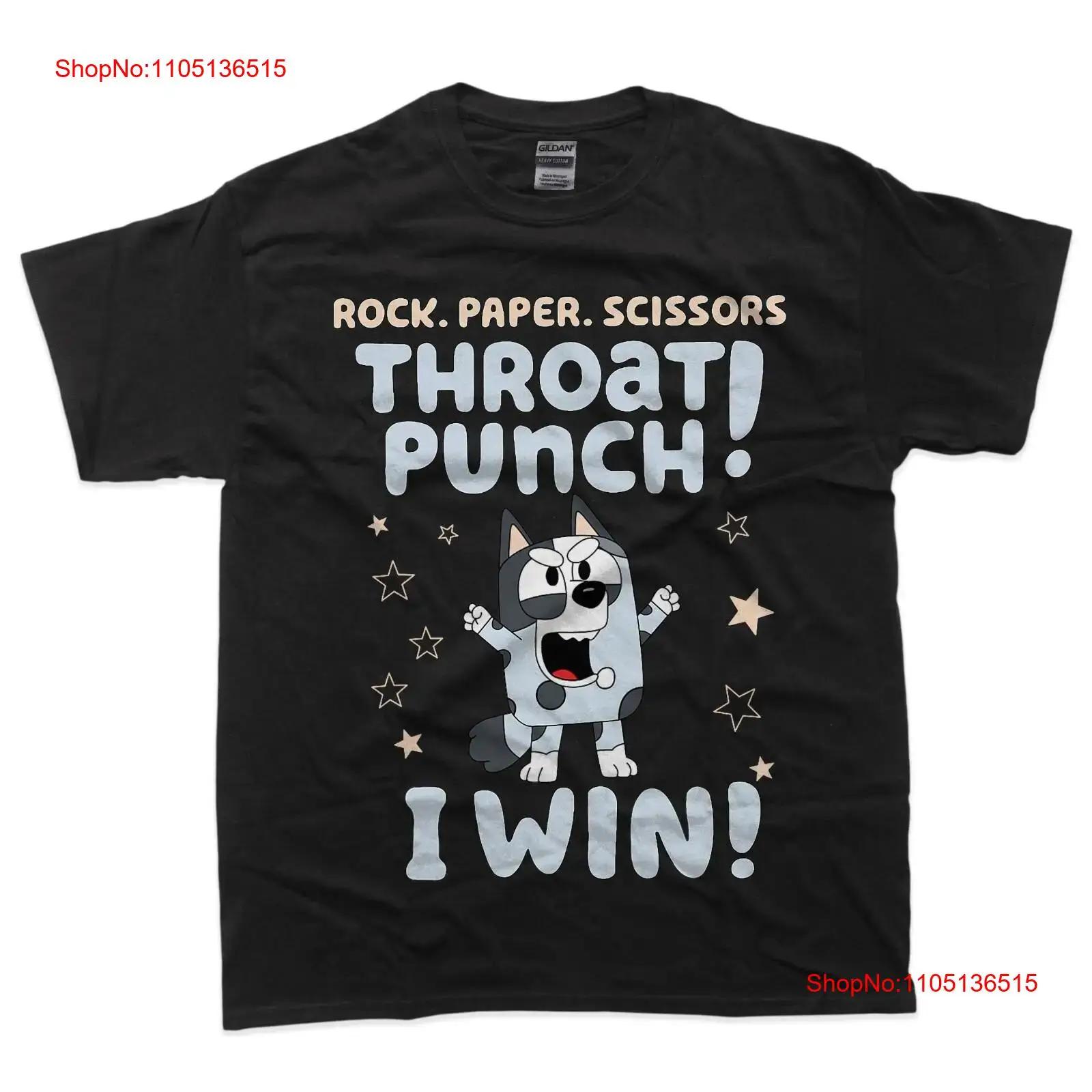 

Muffin Rock Paper Scissors Throat Punch Blue Tan Heeler T Shirt vintage Washed homme streetwear Soft Casual Stylish Comfortable S разноцветный