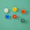 Iron Sunflower Decor 6Pcs Metal Flowers Wall Decor, Flower Ornament Art, Decorative Set Hanging Decoration Garden for Outside Indoor Patio,
