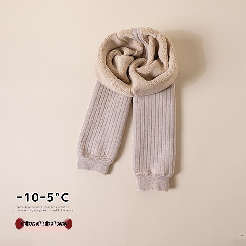 2025 Fleece-Lined Striped Leggings for Girls - Thick, Warm, and Stylish for Autumn & Winter