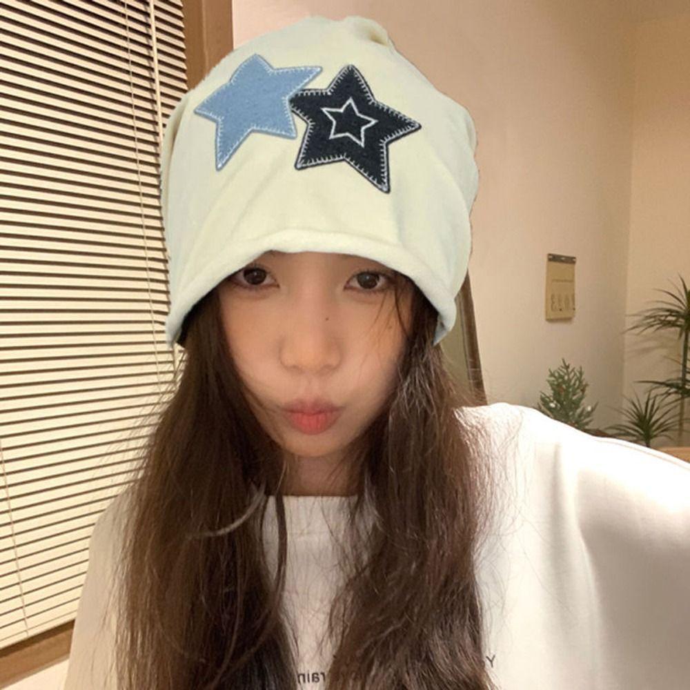 

Embroidery Pullover Cap Pentagram Star Skullies Beanies Punk Female/Male