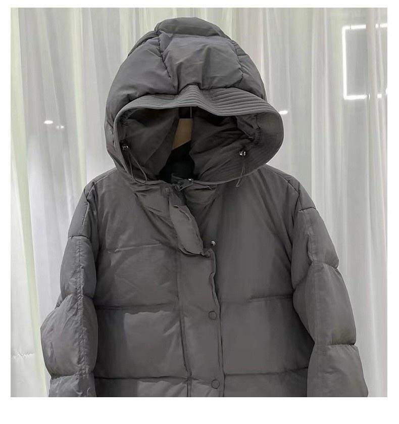 Winter Bud Hat Down Cotton-padded Jacket Women's Short Loose Thick Bread-padded Jacket