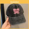 Peaked Baseball Cap Hat Bow Pattern Uv Protection Breathable Quick Gift Dry