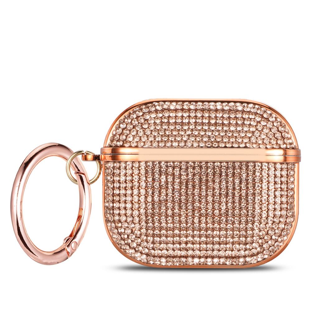 Custodia Protettiva Dura Bling Diamond Glitterata con Strass Crystal per Apple Airpods Pro 3/Pro 2/Pro/4/3/2 Borsa per Auricolari Bluetooth